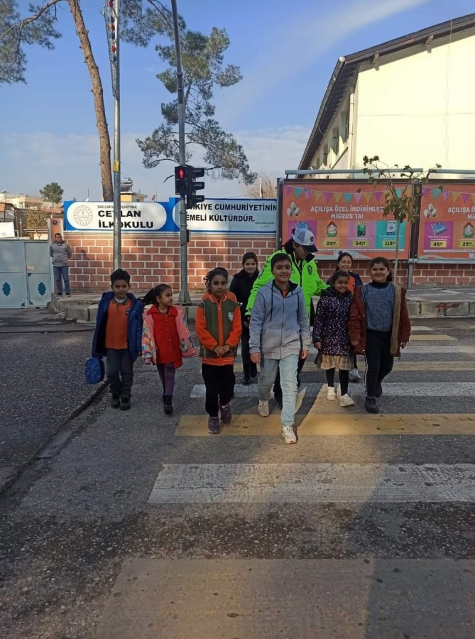 Ceylanpınar’da çocuklara trafik eğitimi